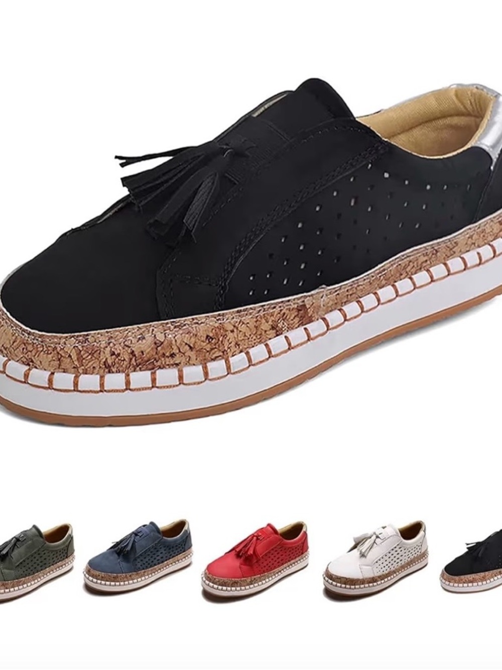 NWOT Women’s Black Tassel Platform Casual Sneakers